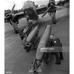 Royal Air Force - Royal Navy WWII Mk XV Torpedo with trolley